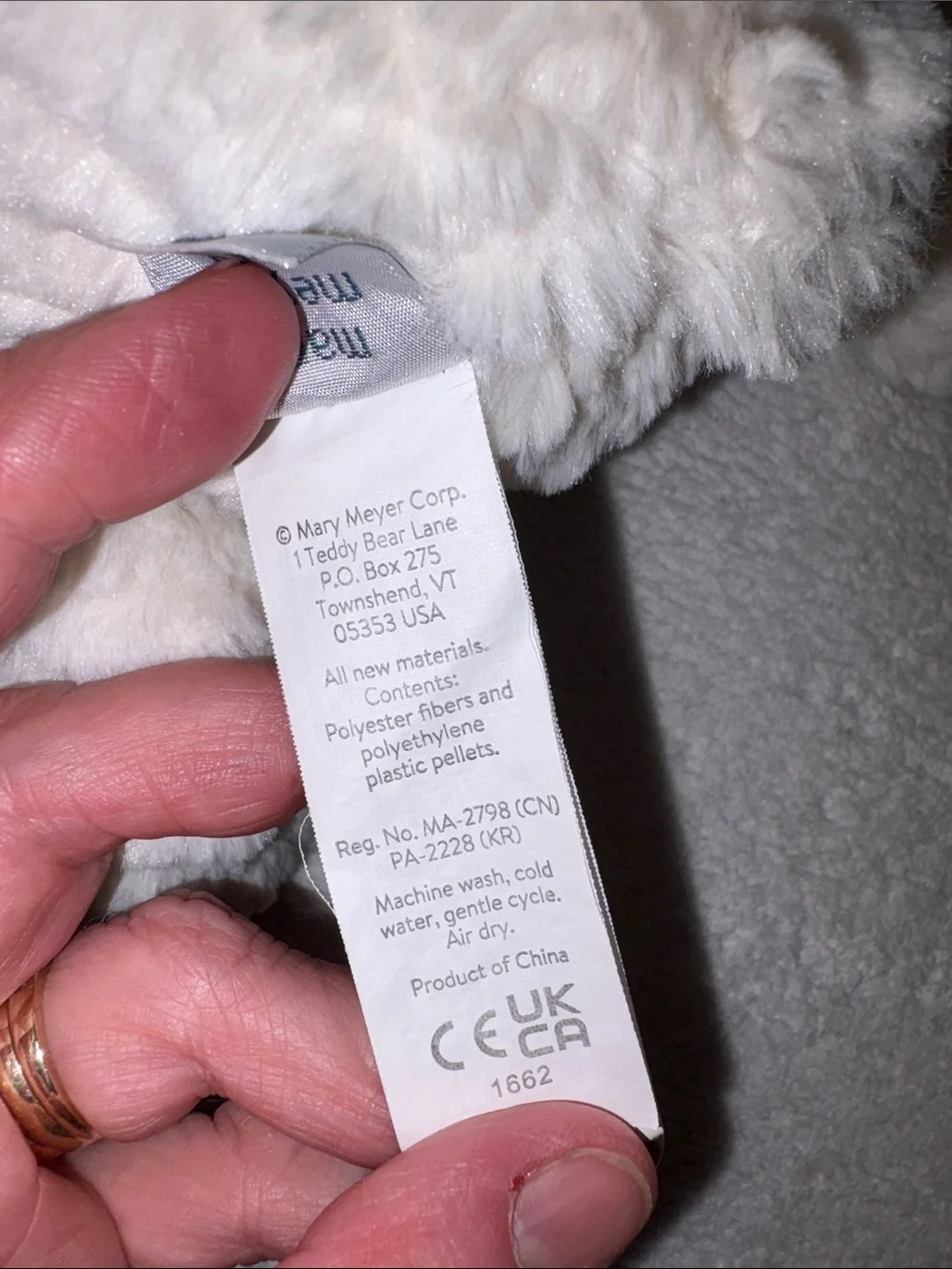 Mary Meyer marshmallow Plush White Lamb Stuffed Animal Pink Nose